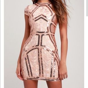 Lulus XS rose gold dress